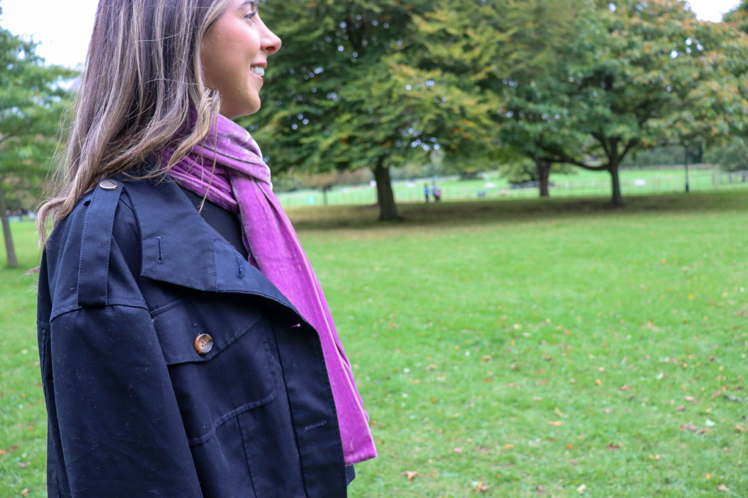 Classic Silk Velvet Scarf Damson