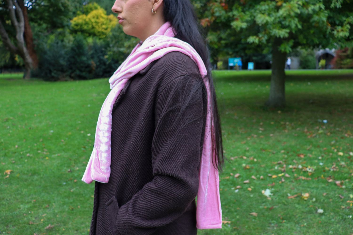 Classic Silk Velvet Scarf Sugar