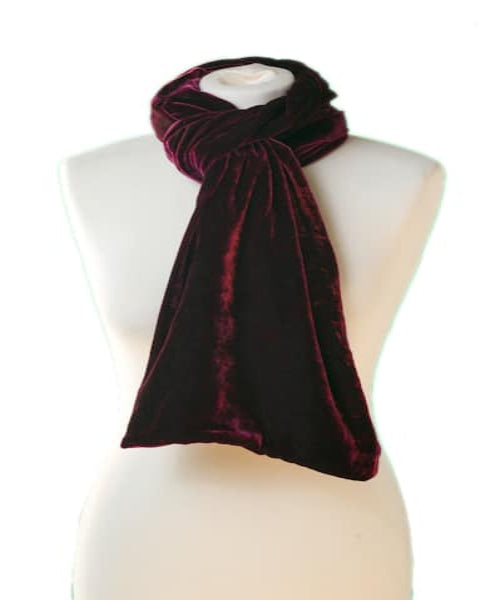 Classic Silk Velvet Scarf Port