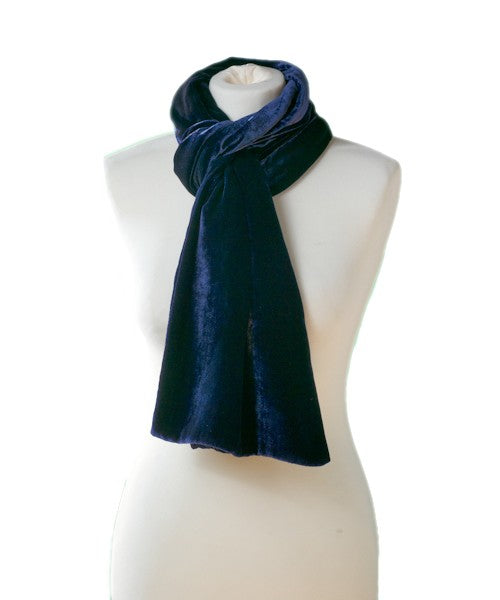Classic Silk Velvet Scarf Shadow