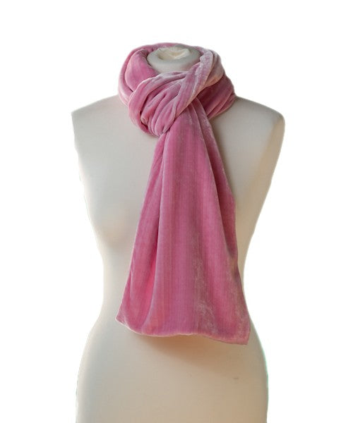 Classic Silk Velvet Scarf Sugar
