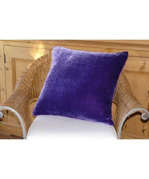 Cushion Silk Velvet Purple Pink