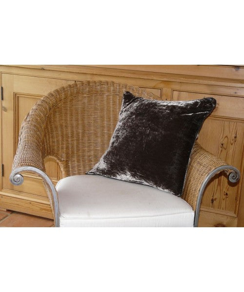 Cushion Silk Velvet Rose Black
